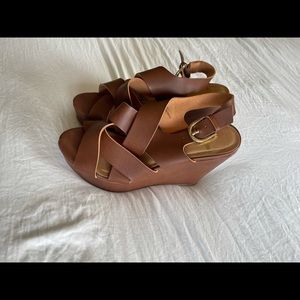 Women’s Report Pisces Tan Strappy Wedge Sandals